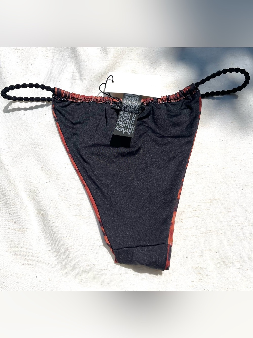 Zara Contrast Print Bikini Bottoms Mobwifecore Bold Statemwnt Size Medium - Picture 8 of 9